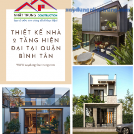 Thiết Kế nhà 2 tầng hiện đại tại Quận Bình Tân
