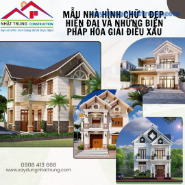 Mẫu nhà hình chữ L đẹp, hiện đại và những biện pháp hóa giải điều xấu