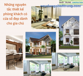 Những nguyên tắc thiết kế phòng khách có cửa sổ đẹp dành cho gia chủ