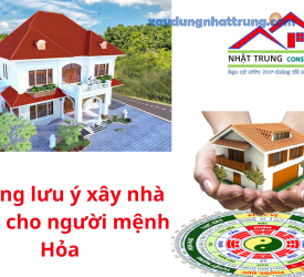 Những lưu ý xây nhà dành cho người mệnh Hỏa